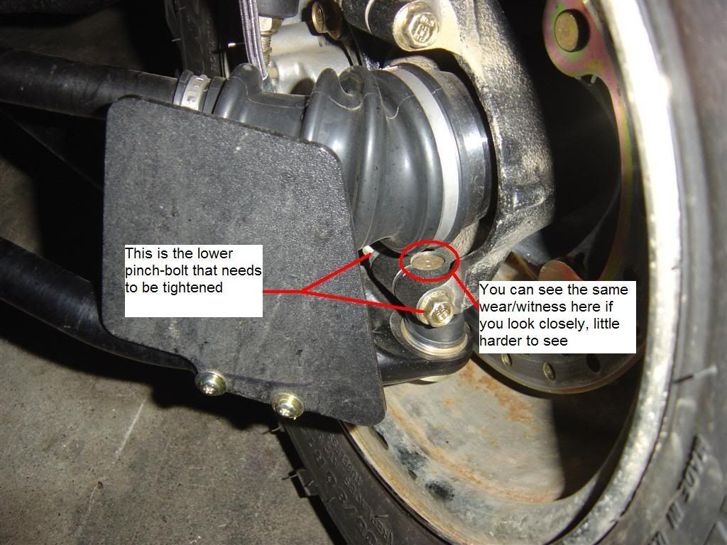 Balljoint pinchbolt pics PRC Polaris Ranger Club